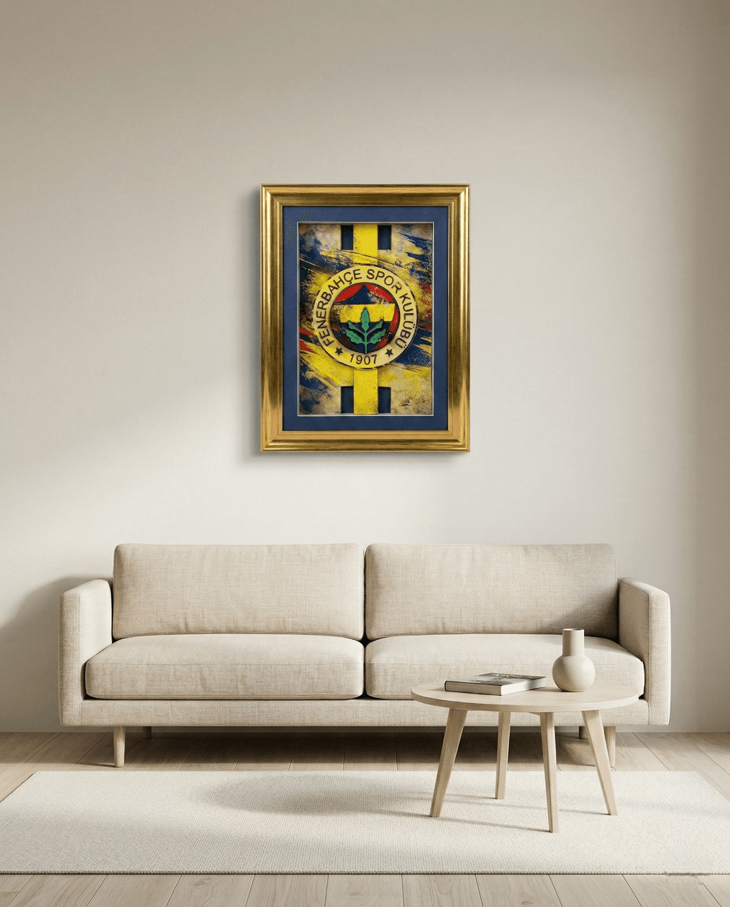 3 Boyutlu Fenerbahçe Logolu Katmanlı Rölyef Tablo - detay